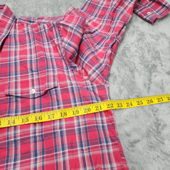 UNTUCKit Men's Pink Blue Button Up Plaid Shirt Size XL - Picture 11 of 13